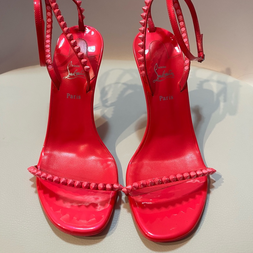 Christian Louboutin Hot Pink Studded Heels
